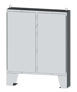 NEMA Type 4x 304 and 316 Stainless Steel Two-Door Electrical Enclosures and Cabinets - Sizes from 64x48 to 74x72