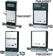 Stainless Steel Mass Flow meters and Controllers | FMA3100ST, FMA3200ST, FMA3300ST, FMA3400ST Series