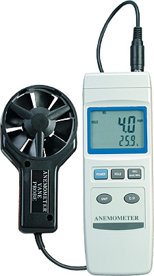 Economical Vane Anemometer with 2.83 Inch (72mm) Diameter Probe | HHF802