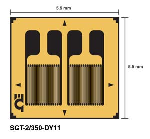 Transducer-Quality Strain Gauges 
Dual Parallel Grids for Bending Applications | SGT-2/350-DY11