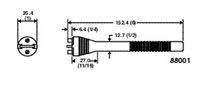 Dimensions for 88000 Series Probes | 88000 Series Probe Dimensions
