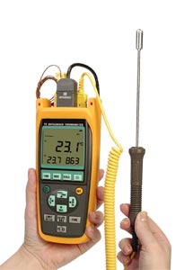 Térmometros/data logger portátil para termopar o RTD | Serie HH100