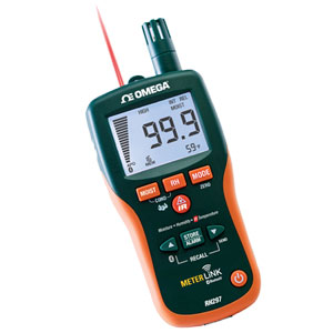 Pinless Moisture/Relative Humidity Meter With Infrared Thermometer | RH297 Series